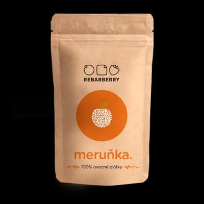 Chytré ovoce 100% ovocné plátky REBARBERRY meruňka