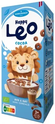 Nordcrunch BIO Happy Leo cereální kroužky s kakaem