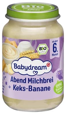 Babydream BIO Mléčná kaše banán a sušenka