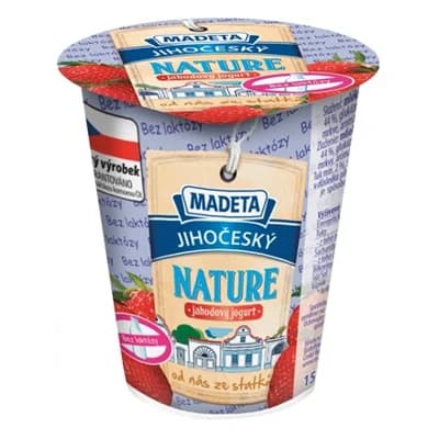 MADETA Nature jogurt jahoda 2 % tuku bez laktózy chlaz.