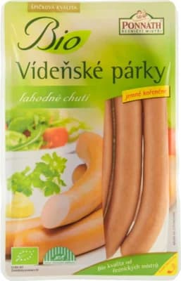 Ponnath BIO Vídeňské párky (84% masa)