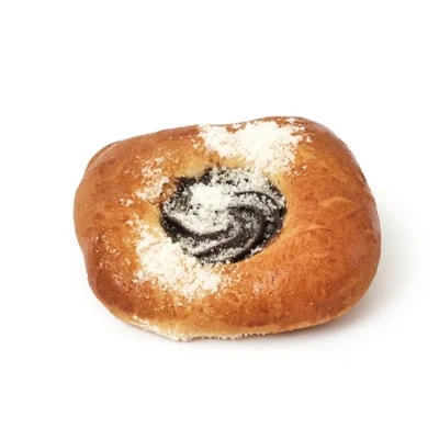 Český pekař Koláček s náplní tvarohovo-povidlovou