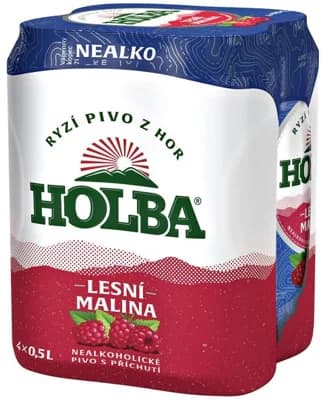 Holba Lesní malina nealko plech (4×0,5 l)