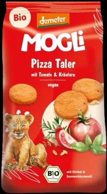 Mogli BIO Pizza krekry s rajčaty a bylinkami s certifikací Demeter