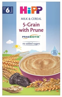 HiPP Praebiotik mléčná kaše vícezrnná se švestkami