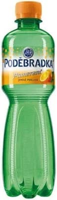 Poděbradka pomeranč jemně perlivá voda 12x500ml
