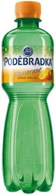 Poděbradka pomeranč jemně perlivá voda 12x500ml