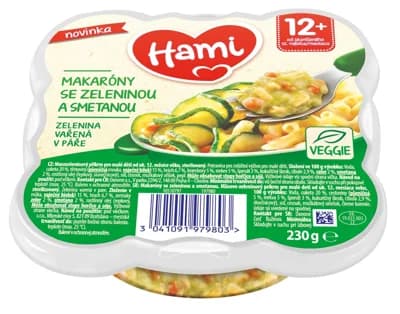 Hami Příkrm mini makarony se zeleninou a smetanou