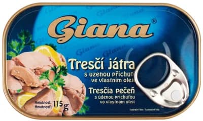 Giana Tresčí játra s uzenou příchutí ve vlastním oleji