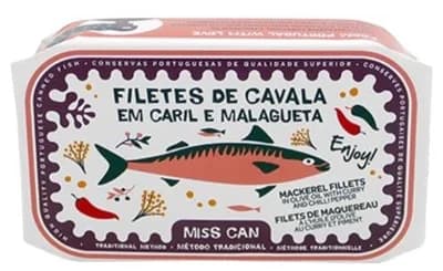 Miss Can Filety z makrel v olivovém oleji s kari a chilli papričkami