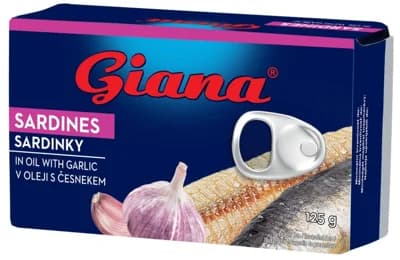 Giana Sardinky v rostlinném oleji s česnekem