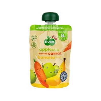 OVKO Příkrm BIO – jablko/karotka/banán