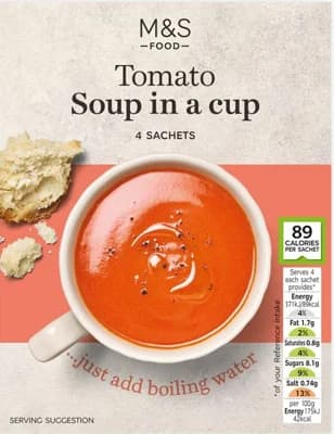 Marks & Spencer Rajčatová polévka do šálku 4×22 g