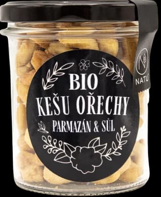 Natu BIO Kešu ořechy s parmezánem a Fleur de Sel
