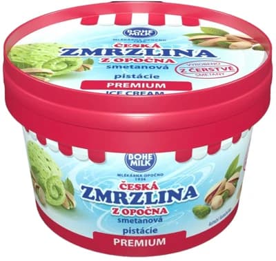 Bohemilk Premium Česká zmrzlina z Opočna Pistácie