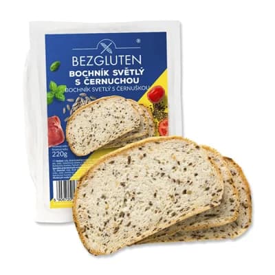 Bezgluten Chléb bílý s Černuchou SUPERFOODS, bez lepku