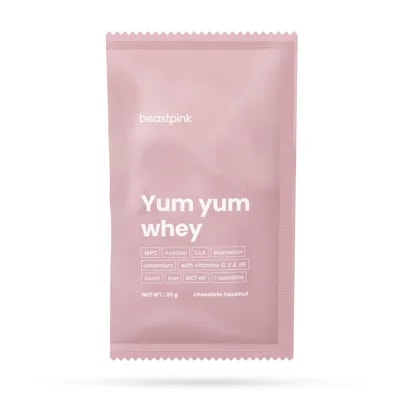 BeastPink Vzorek proteinu Yum Yum Whey čokoláda lískový oříšek