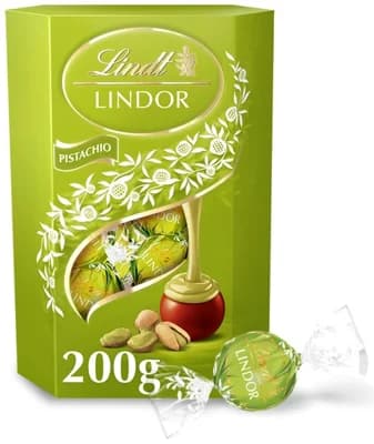 Lindt Lindor Mléčná čokoláda s pistáciovou krémovou náplní