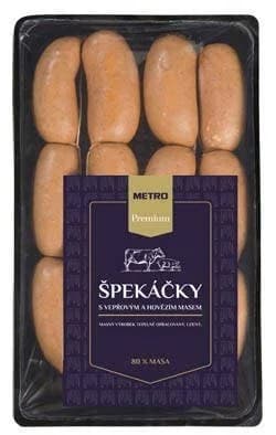 Metro Premium Špekáčky 80% vepřové a hovězí maso