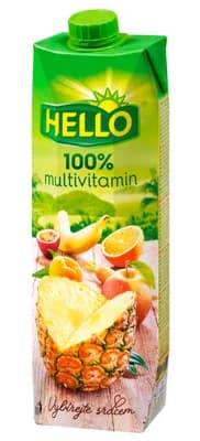 Hello 100% Multivitamin šťáva z koncentrátů
