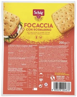 Schär Focaccia con rosmarino - bezlepkové pečivo