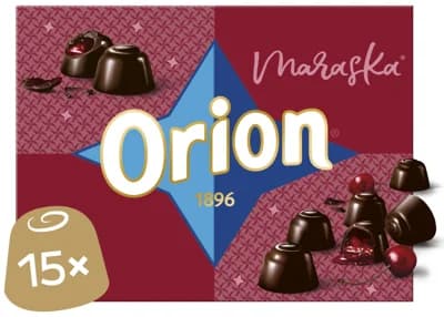Orion Maraska pralinky z hořké čokolády s višňovou náplní
