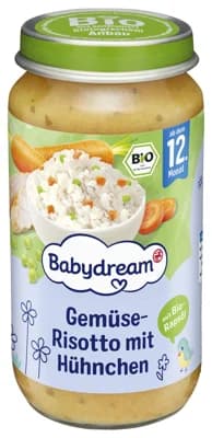 Babydream BIO Příkrm zeleninové rizoto s kuřecím masem