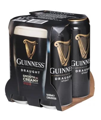 Guinness Draught Stout plech 4×0,44 l