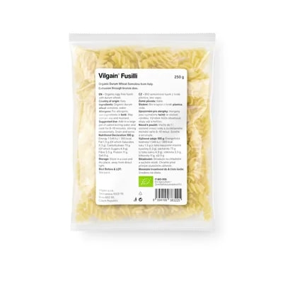 Vilgain Fusilli těstoviny BIO – semolinové