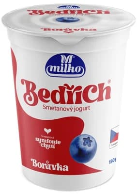 Milko Bedřich smetanový jogurt borůvka 10%