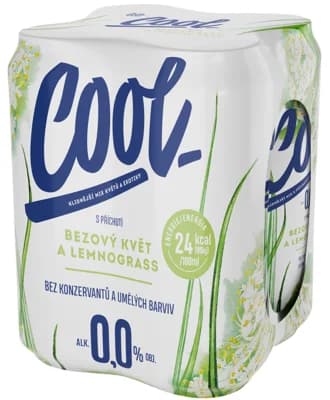 Cool Bezový květ & lemongrass nealkoholické 4×0,5 l
