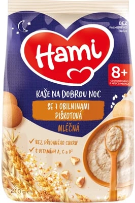 Hami Mléčná kaše se 7 obilninami piškotová na dobrou noc