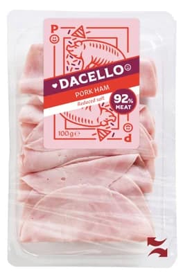 Dacello Vepřová šunka nejvyšší jakosti se sníženým obsahem soli 92 %