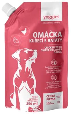 Yoggies Omáčka s kuřecím masem a batáty pro psy