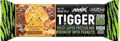 Amix Nutrition Amix Tigger Zero bar - Arašídové máslo/karamel