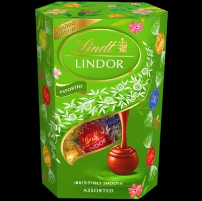 Lindt Bonboniéra Lindor Limitovaná edice čokoládových pralinek zelený mix