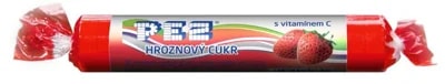 Pez Hroznový cukr s vitamínem C, s jahodovou příchutí