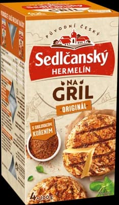 Sedlčanský Hermelín na gril originál s grilovacím kořením (4x100g)