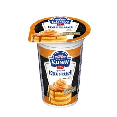 MLÉKÁRNA KUNÍN Šlehačka De Luxe karamel 27 % chlaz.