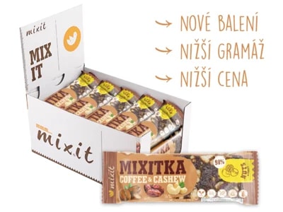 MIXIT Tyčinka Mixitka bez lepku Káva + Kešu