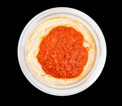 Table foods Hummus s pikantní salsa omáčkou