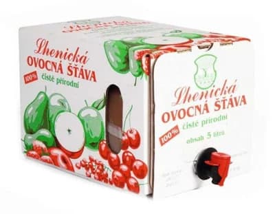 Lhenická ovocná šťáva jablko a jahoda 100%