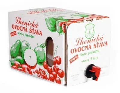 Lhenická ovocná šťáva jablko a jahoda 100%