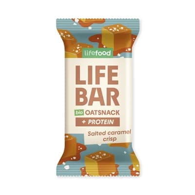 Lifefood Lifebar Oat Snack Protein slaný karamel BIO 40g