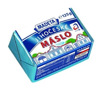 Madeta Jihočeské máslo 82%.
