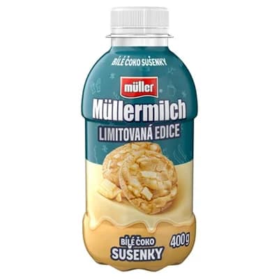 Müllermilch mléčný nápoj bílá čokoláda cookies chlaz.