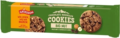 Griesson Cookies Classic s hořkou čokoládou a lískovými ořechy