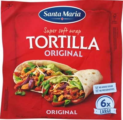 Santa Maria Tex Mex Original wrap pšeničná tortilla 24cm 6ks