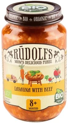 Rudolfs BIO Příkrm lasagne s hovězím masem