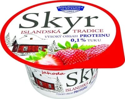 Bohušovická mlékárna Skyr tradiční islandský výrobek jahoda (0,1%)